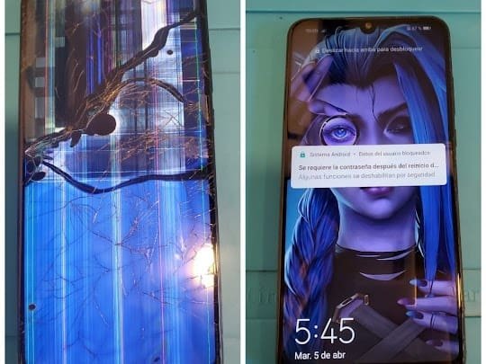 Ejemplo de reparación de celular huawei